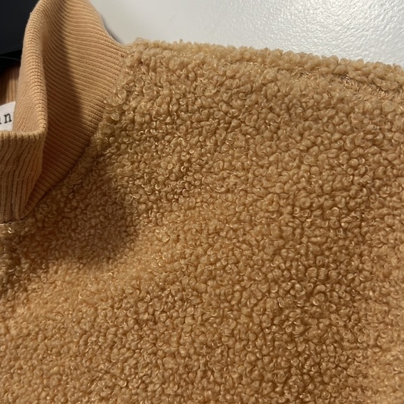 Eye Candy Women’s Long Sleeve Sherpa Sweater Top Half Zip in Camel size Small - Picture 4 of 4